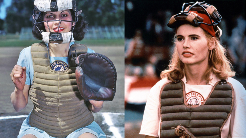 The new #aleagueoftheirown series has more accurate uniforms. These Rockford  Peaches tunics are modeled after the - All American Girls Professional  Baseball League Players Association